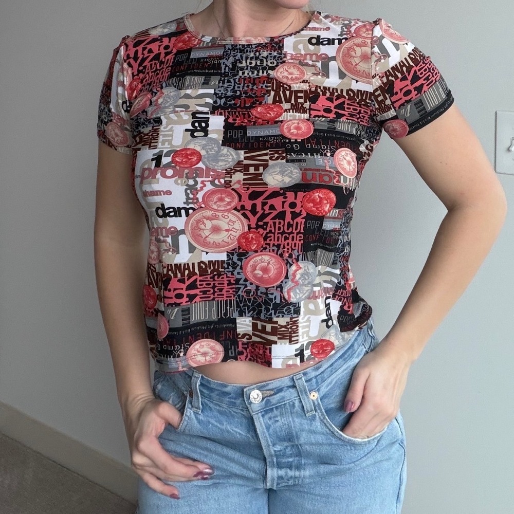Vintage Y2K Nygard Collection Allover Print‎ T-Shirt